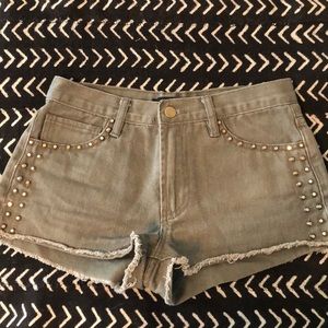Studded olive green shorts!